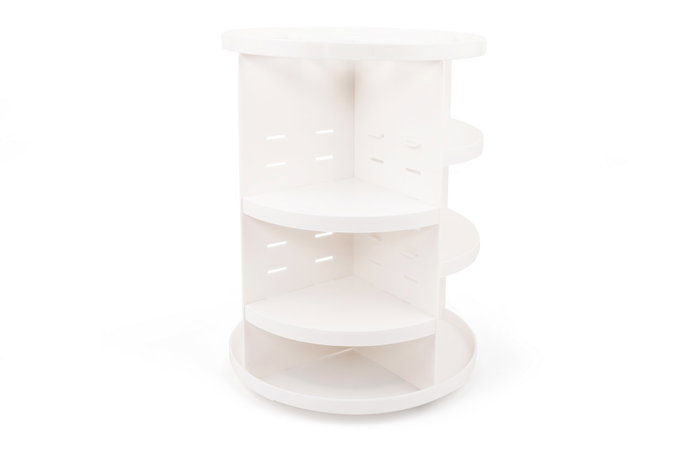 Hermia Organizador de Maquillaje 980302 Blanco 23 x 23 x 30.5 cm. Plástico Libre de BPA. Apto Lavavajillas.
